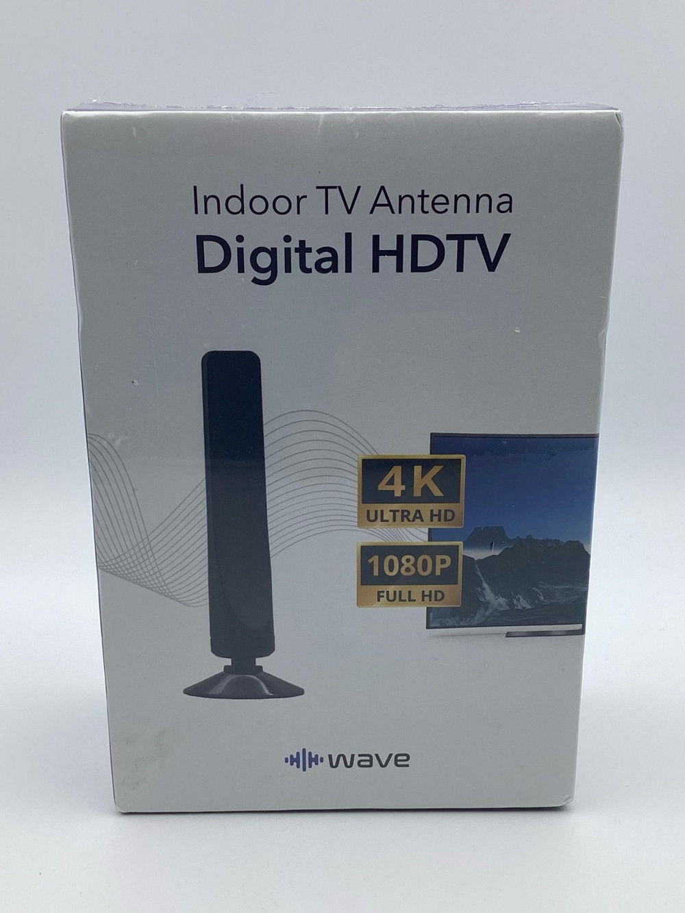 Wave Indoor TV Antenna - Black Digital HDTV (4K/1080p)